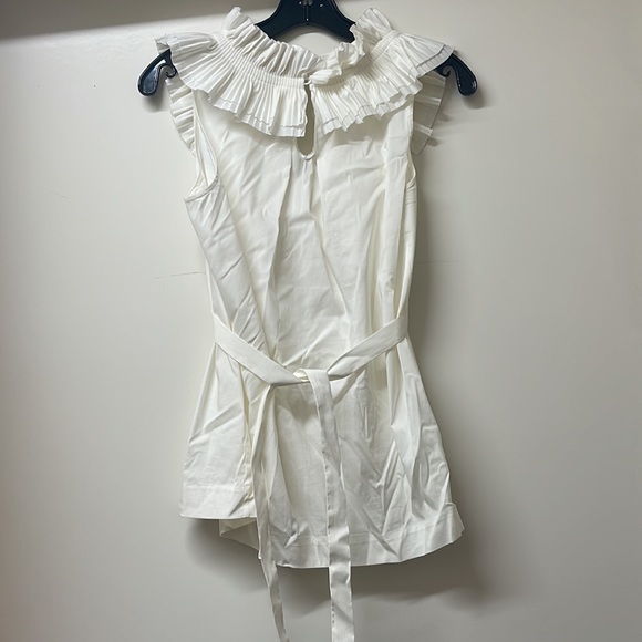 BCBG darling, ruffle top that ties at back perfect with jeans or a skirt - Picture 2 of 3